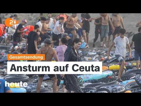 heute 7:00 PM from 07/31/2026 Refugees in Ceuta, extreme low water levels, Ebola in the Congo