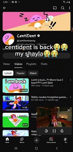 Centident is back😭😭 //#roblox #centident ‪@CentiDentGaming‬ #shayla//