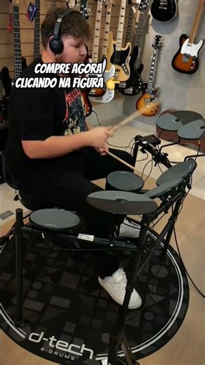 Electric drum set with 4 silent drum pads, portable solid-state battery.