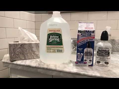How to neti pot using a #NeilMed squeeze bottle #netipot #sinus #nasalwash