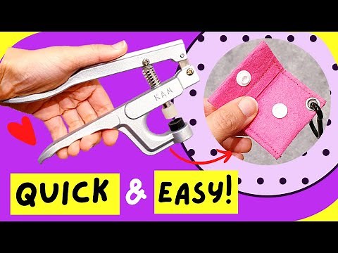 Step by step Plastic Snap Button Installation for Mini Sewing Machine projects. Sew with Ooni Crafts