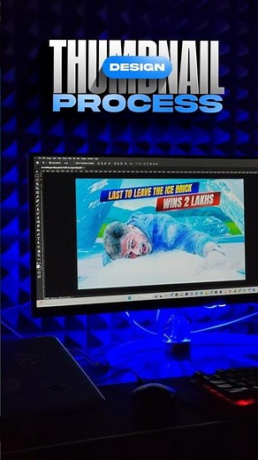 How I Designed This Viral ICE Challenge Thumbnail! ❄️🔥