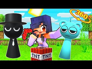 Aphmau HAVE a DATE With Incredibox Sprunki in Minecraft 360°!