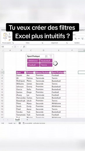 Apprends à ajouter des segments Excel pour filtrer plus facilement tes tableaux #exceltips #excelpro #ApprendreExcel #Pro2Excel #pt #apprendresurtiktok | Pro2Excel-AI