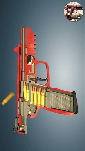 How FN 57 pistol Works (Slow Motion Cutaway) #firearmeducation #gunmechanics #worldofguns