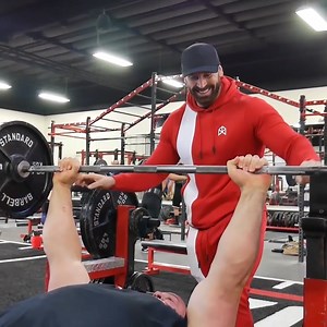 Repping out a 500lb bench press with Bradley Martyn 💪 | Brian Shaw