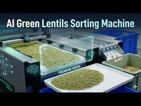 Green Lentils Sorting Machine | AI Optical Sorter for Pulses Processing#GreenLentilsSortingMachine