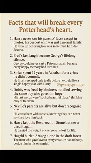 Heartbreaking Harry Potter Facts That Will Break Every Potterhead 💔#shorts