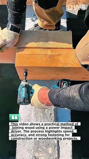 Smart Wood Fastening Technique Using Impact Driver | Fast and Strong Installation!
