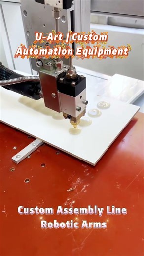 Precision dispensing system features adjustable adhesive volume and dispensing #machine