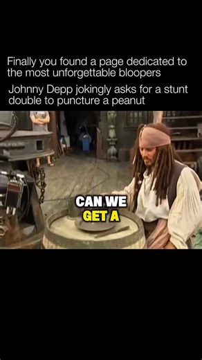 Unforgettable Bloopers on Instagram: "Johnny Depp’s portrayal of Captain Jack Sparrow in Pirates of the Caribbean: At worlds End, redefined what a blockbuster movie pirate could be. Johnny Depp’s on-set bloopers have become almost as famous as his performances, especially when Depp, fully in character as Jack Sparrow, repeatedly failing to stab open a stubborn peanut butter jar, turning a simple task into slapstick comedy. Instead of a traditional swashbuckling hero, Depp leaned into eccentricit