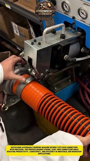 Hydraulic Hose Crimping Machine in Action | Fast & Precision Industrial Process!