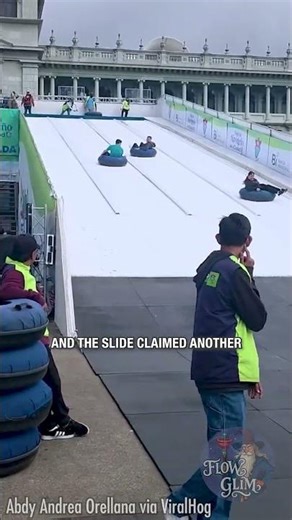 Epic Tube Flip at the Bottom of the Slide 🤣