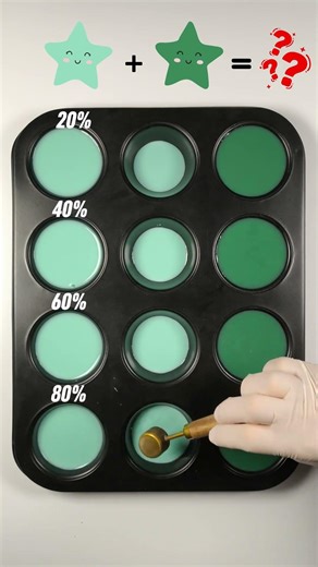 Mint × Deep Green Mix 🌿💚 | 4 Calm Ocean-to-Forest Shades ✨ #colormixing #colormix #shorts