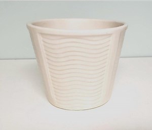Mccoy Pottery - White Jardiniere With Paneled “WAVE” Pattern - Etsy