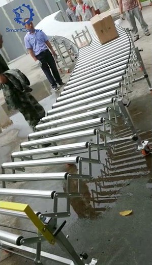 Flexible Gravity Roller Conveyor/Telescopic Roller #loading and unloading conveyor