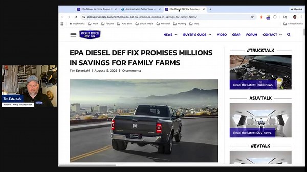 EPA Forcing Diesel Engine Makers Reveal DEF System Repair History, Eliminate DEF?