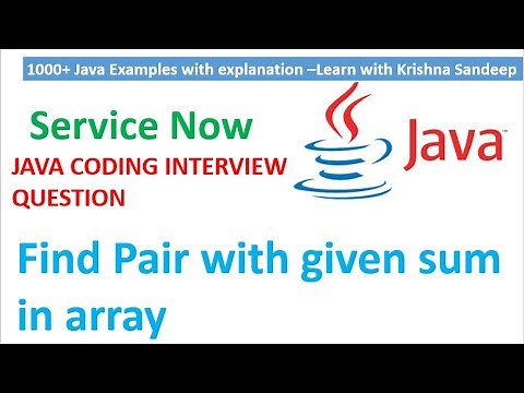 Java Two Sum Problem : Find Pair with given sum in an array