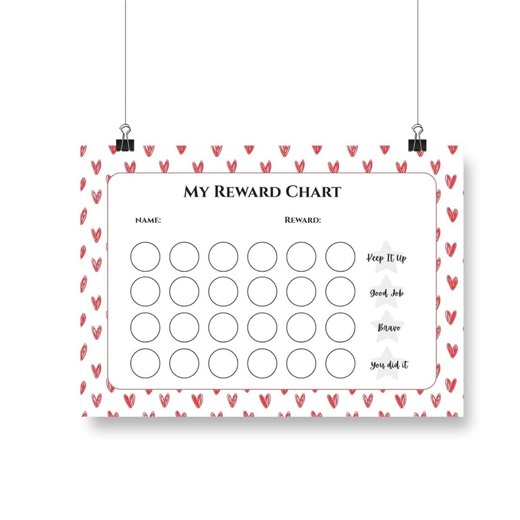 Kids Reward Chart Heart Version1| Behavior Support | Daily Routine | Chore Tracking| Positive Reinforcement - Etsy
