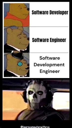 Software Developer vs Software Engineer vs Software Development Engineer 😂 | Programmer Meme #shorts