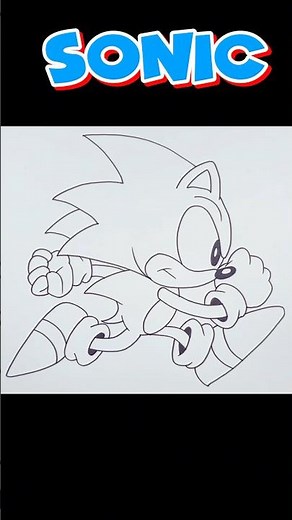 Drawing Sonic– Classic Running Pose! #sonicdrawing #classicsonic #sonic #shorts