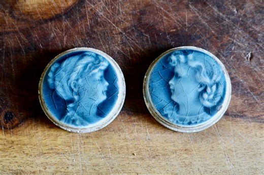 Small Round Antique Stove Tile, Fireplace Tile, CHOOSE! Victorian Lady Facing Right, Victorian Woman Facing Left, Cameo Tile Portrait, CHIPS - Etsy