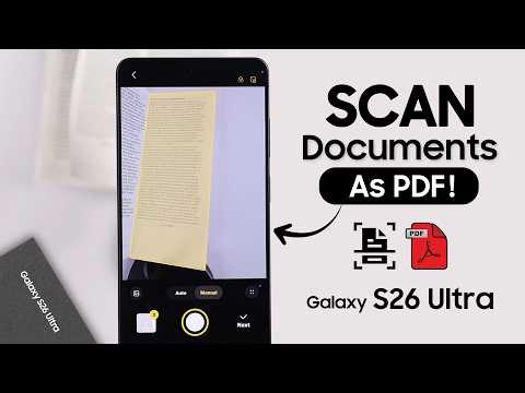 How to Scan Documents as PDF on Galaxy S26 Ultra!