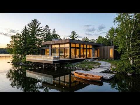 Inside a Serene Modern Lake House | Minimalist Luxury Waterfront Living