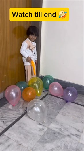 Abdullah & Fareesha | Girl Balloon Pop Challenge 😂 | Funniest Reaction Ever #viral #kidsfun #balloonpopping #réel #cutekids | Instagram