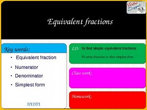 Equivalent fractions
