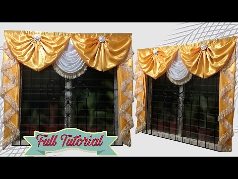 Simple Valance Curtain | Swags & Tails | Full Tutorial for beginners | Unique Style
