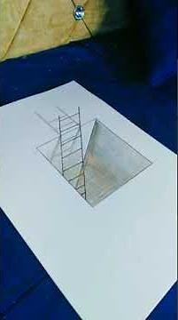 رسم ثلاثي الابعاد سهل || تعلم كيف ترسم سلم و حفرة ثلاثية الابعاد بأسهل طريقة