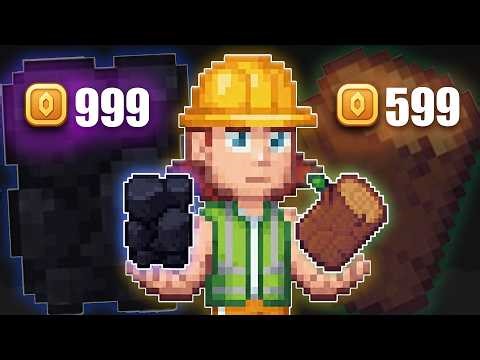 COAL vs OAK LOG : Which is Worth your Time ? #crystalrealms