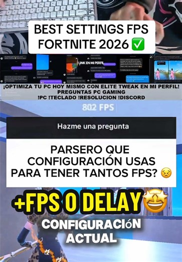BEST SETTINGS FPS FORTNITE 2026 ✅ ig: parsero | Optimización en mi BIO 🤩