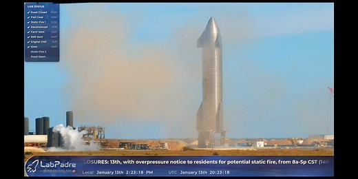Starship SN9今天凌晨进行了三