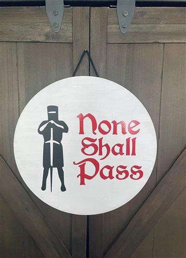 Monty Python None Shall Pass Knight - Etsy