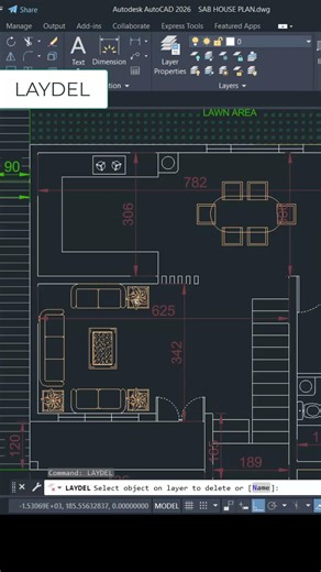 AutoCAD Trick: Delete Any Layer with LAYDEL #AutoCADTips #AutoCADShorts #LAYDEL #AutoCADTutorial