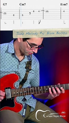 Jazz Melody #4: Blue Bossa #jazzguitar #jazztutorial #easyjazz