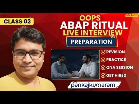 3 OOPS ABAP Rituals ABAP Interview Question's Answers - SEASON 2 | Link BELOW FOR FREE REGISTRATION
