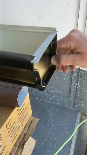 HOW TO put on a gutter end cap! #diy #howto #construction #work #satisfying #home #update #gutters