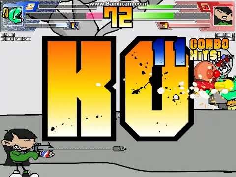 MUGEN battle #8147: Marvin & Homer vs Numbuh 3 & Anpanman