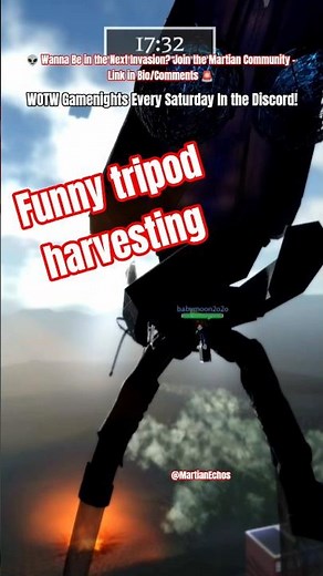 Funny War of The Worlds Tripod Harvesting Moment #WarOfTheWorlds #robloxwotw #wotw #tripods #scifi