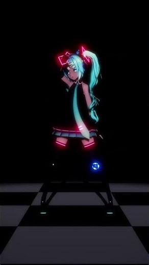 levan Polkka - Sour式初音ミク Miku Black [MMD] #shorts #初音ミク