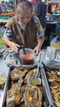 How is this not a steal? Huge deep-fried fish with chili sauce for only 80 baht #DeepFriedFishWit...