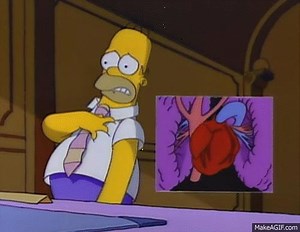 Homer Heart Attack on Make a GIF