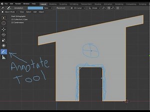 3D Modeling in Blender 2.8 #3 - How to use the Annotate Tool 1.