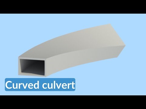 Revit adaptive family | Curved culvert with a rotated profile