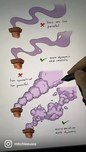 Tips for Drawing Smoke: Organic vs. Parallel Lines