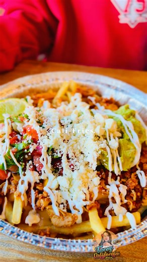 🎉It..is..FRIYAYYY🎉 Forget everything you thought you knew about fries. We took our crispy golden fries and gave them the ultimate California makeover.🌴☀️ They’re no longer just a side piece—they’re your main squeeze.💁🏻‍♀️ The lineup of stars inside the tin: • Drenched in enough warm Nacho Cheese to make you want to bring a straw. • Your choice of our signature Seasoned Meats (choose wisely, this is a big responsibility). • A scoops of Guacamole because we know you’re extra. • Pico de Gallo 