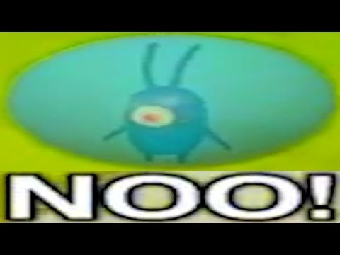 Plankton can only say NOO! or YES. (AI Sponge Rehydrated Clip)